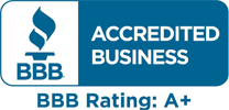 We are a BBB accredited business with an A+ rating.